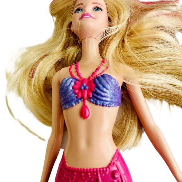 Mermaid Barbie Bubble Doll 2014 Mattel with Spinning Bubble wand Tail - Picture 4 of 6